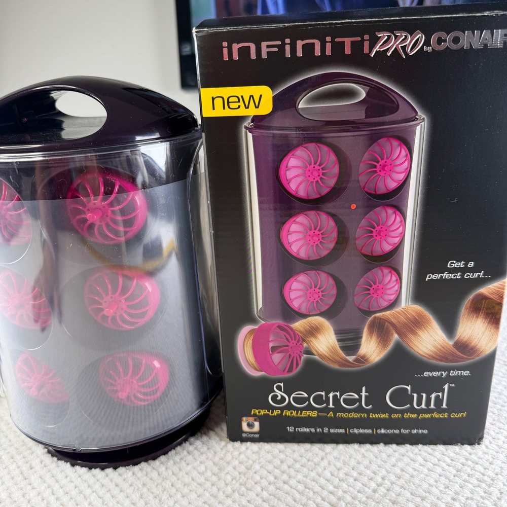 Conair InfinitiPro Secret Curl Pop-Up Rollers HS63 Clipless Silicone Hair Set